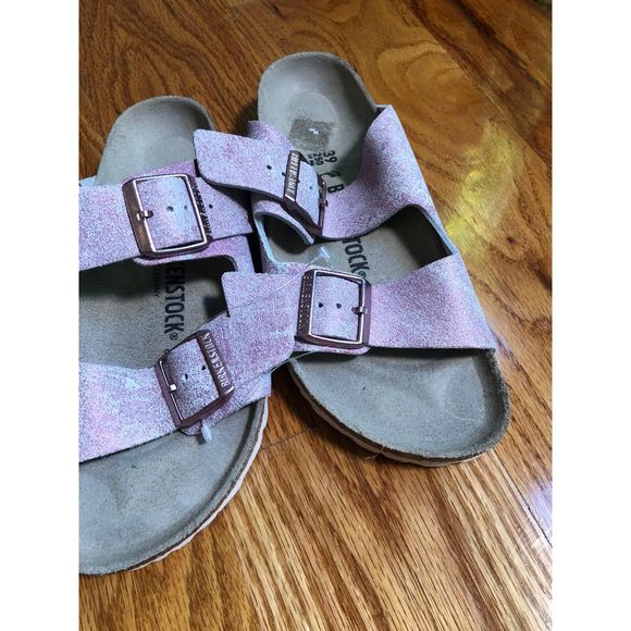 ARIZONA WASHED METALLIC PINK BIRKENSTOCKS 💕 NWOT - Picture 1 of 4